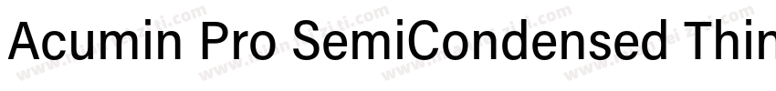 Acumin Pro SemiCondensed Thin字体转换